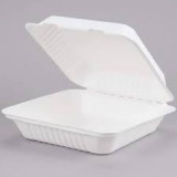 Bagasse Hinged Container 8x8