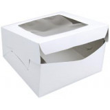 Plain White Cake Box 10x10x4 w/Window