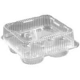 4 Pack Hinged Cupcake/Muffin Container
