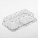 2 Cavity Hinged Cupcake/Muffin Container