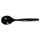 Sabert 10in Black Serving Spoon