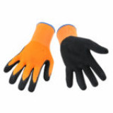 Large Latex Nylon Grip Glove - Orange 12/pk