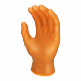 Ronco Large 6mil Textured Nitrile Gloves Orange