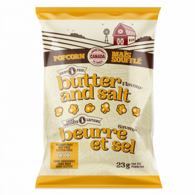 Butter and Salt Popcorn 23g FULL CASE