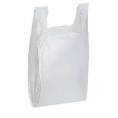 S4 Low Density White Shopping Bag | SWO Supplies