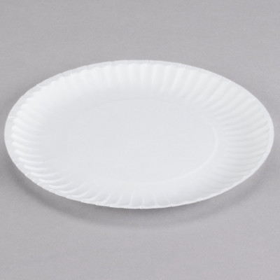 9in White Paper Plate Uncoated Eilat