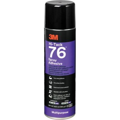 3M 76 High Tack Adhesive, Clear, Aerosol Can