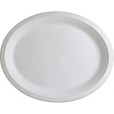 12.5 Oval Plate Compostable 240/cs